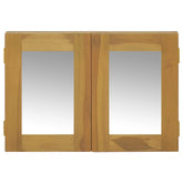 Solid Wood Teak Mirror Cabinet 23.6x3.9x15.7